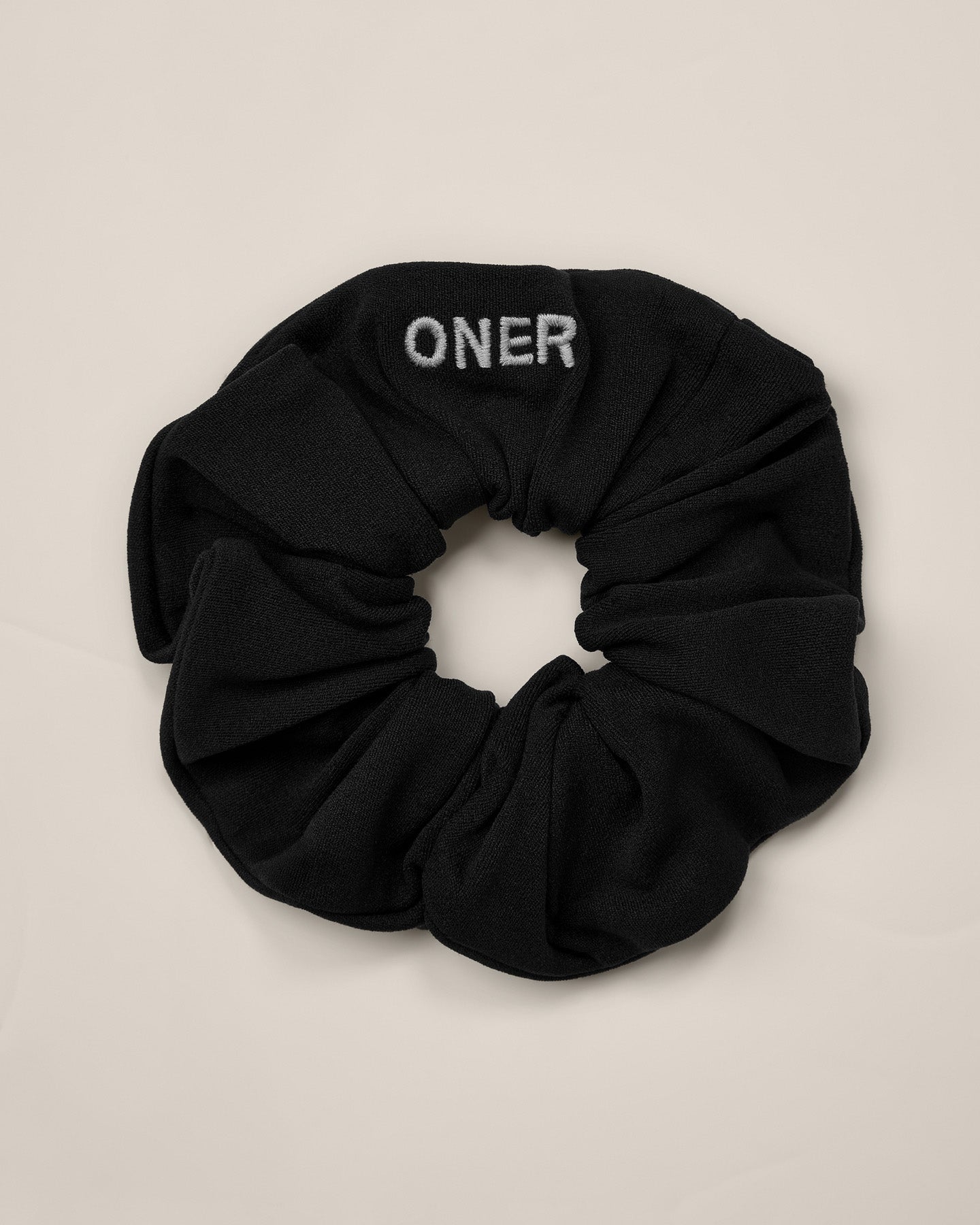 SoftMotion™ Scrunchie with Gray Logo | Black
