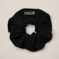 SoftMotion™ Scrunchie with Gray Logo | Black