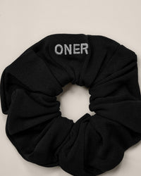 SoftMotion™ Scrunchie with Gray Logo | Black
