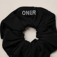 SoftMotion™ Scrunchie with Gray Logo | Black
