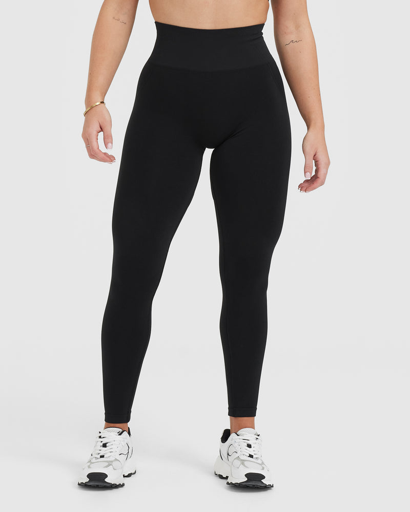 Luxury Black Gym Leggings. Supplex fitness leggings