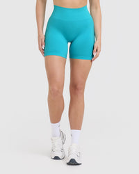 Effortless Seamless Shorts | Aqua Blue