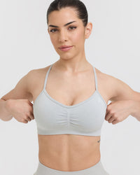 Effortless Strappy Bralette | Light Grey Marl