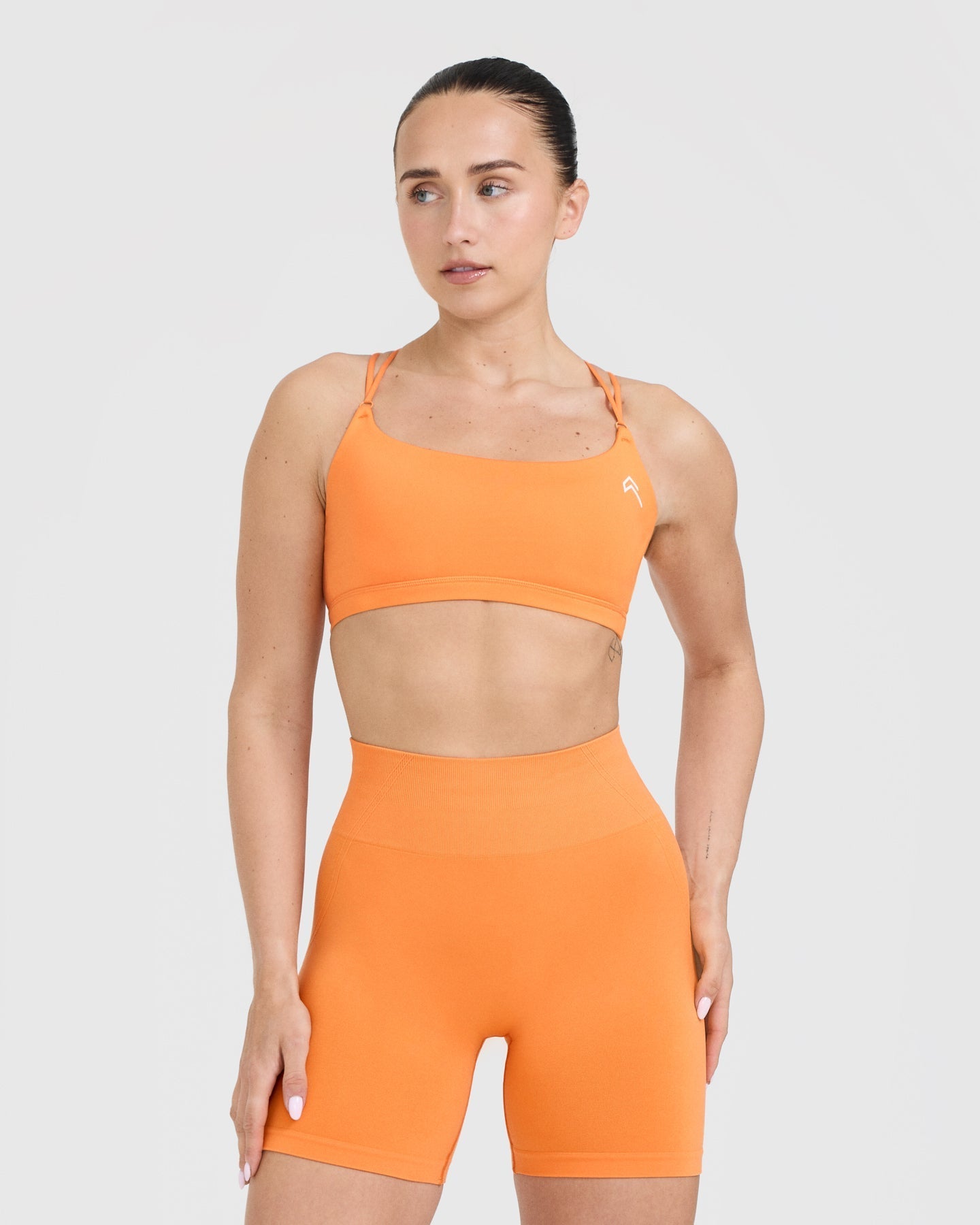 Bra with Cross Over Straps - Apricot Orange | Oner Active US