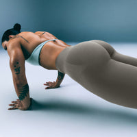 EnhanceLift™ Seamless Leggings with Gray Logo | Warm Minky