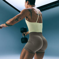 EnhanceLift™ Seamless Shorts with Gray Logo | Warm Minky