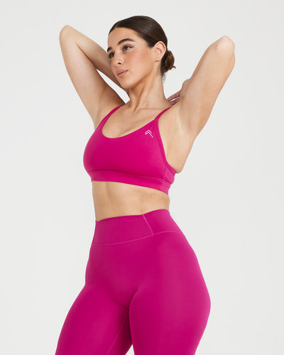 Daydream Square Bra - Women's Pink Sports Bra – Vitality Athletic Apparel