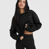Foundations Crop Sweatshirt | Black