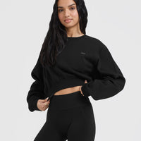 Foundations Crop Sweatshirt | Black