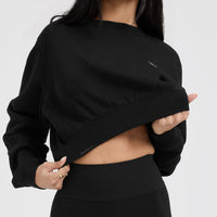 Foundations Crop Sweatshirt | Black