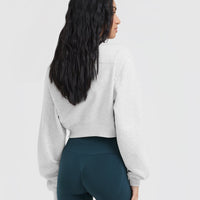 Foundations Crop Sweatshirt | Light Grey Marl