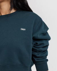 Foundations Crop Sweatshirt | Oil Blue