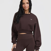 Foundations Crop Sweatshirt | Plum Brown