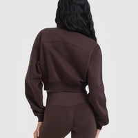 Foundations Crop Sweatshirt | Plum Brown