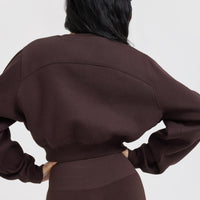 Foundations Crop Sweatshirt | Plum Brown