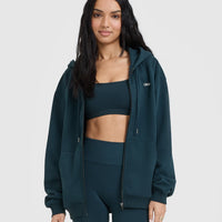 Foundations Zip Up Hoodie | Oil Blue