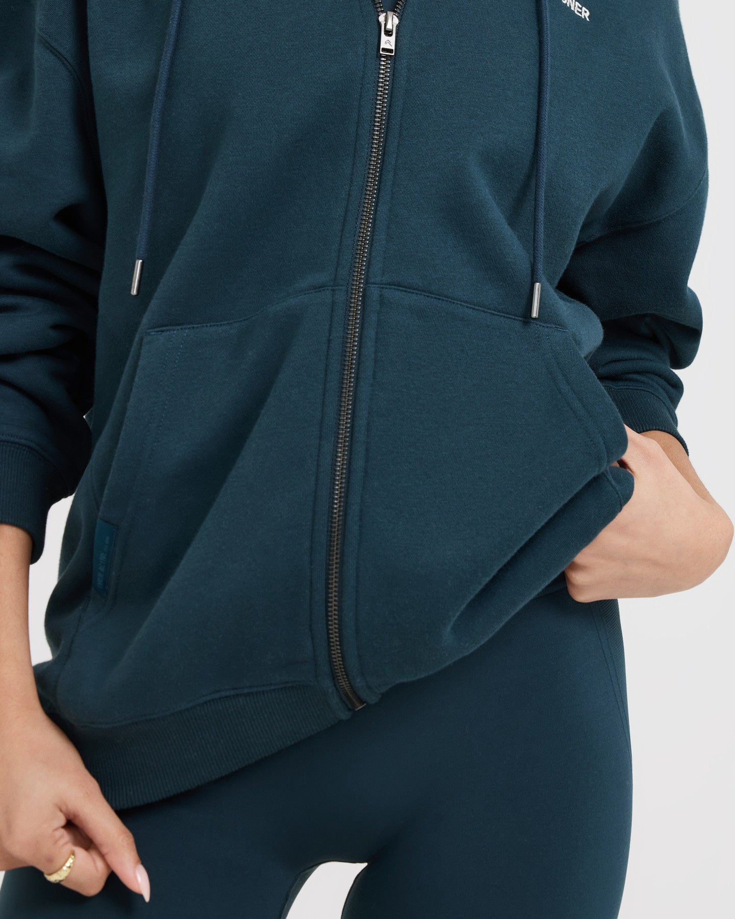 Foundations Zip Up Hoodie | Oil Blue