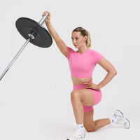 Go To Seamless Fitted Crop Top | Peony Pink