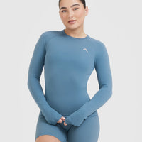Go To Seamless Fitted Long Sleeve Top | Moonstone Blue