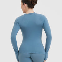 Go To Seamless Fitted Long Sleeve Top | Moonstone Blue