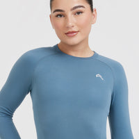 Go To Seamless Fitted Long Sleeve Top | Moonstone Blue