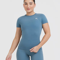 Go To Seamless Fitted Top | Moonstone Blue