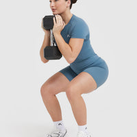 Go To Seamless Fitted Top | Moonstone Blue