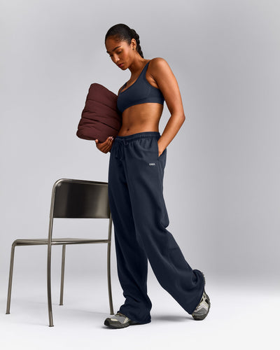 EffortlessLift™ Square Neck Sports Bra with Gray Logo | True Blue