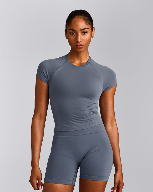 Oner Seamless Fitted Top | Dark Granite Blue
