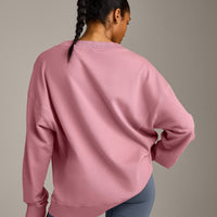 Cotton Vintage Lounge V Neck Sweatshirt | Orchid Haze