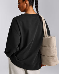 Cotton Vintage Lounge V Neck Sweatshirt | Washed Black