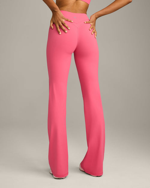 UnifiedMove™ Wrap Flared Pants with Reflective Logo | Hot Girl Pink