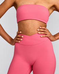 UnifiedMove™ Wrap Flared Pants with Reflective Logo | Hot Girl Pink