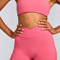 UnifiedMove™ Wrap Flared Pants with Reflective Logo | Hot Girl Pink