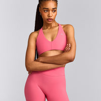 UnifiedMove™ Micro Bralette with Reflective Logo | Hot Girl Pink