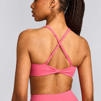UnifiedMove™ Micro Bralette with Reflective Logo | Hot Girl Pink