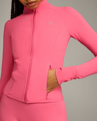 UnifiedMove Pocket Jacket with Reflective Logo | Hot Girl Pink