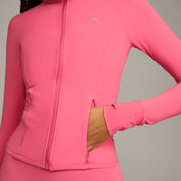 UnifiedMove Pocket Jacket with Reflective Logo | Hot Girl Pink