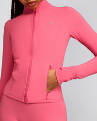 UnifiedMove™ Pocket Jacket with Reflective Logo | Hot Girl Pink
