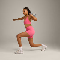 UnifiedMove Wrap Shorts 6" with Reflective Logo | Hot Girl Pink