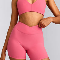 UnifiedMove™ Wrap Shorts 6" with Reflective Logo | Hot Girl Pink