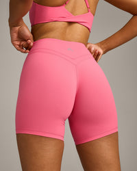UnifiedMove Wrap Shorts 6" with Reflective Logo | Hot Girl Pink