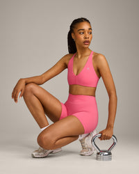 UnifiedMove Wrap Shorts 6" with Reflective Logo | Hot Girl Pink