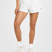 Foundations Oversized Shorts | Light Gray Marl
