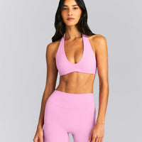 SoftMotion™ Minimal Halter Neck Bralette New Branding | Rose Pink