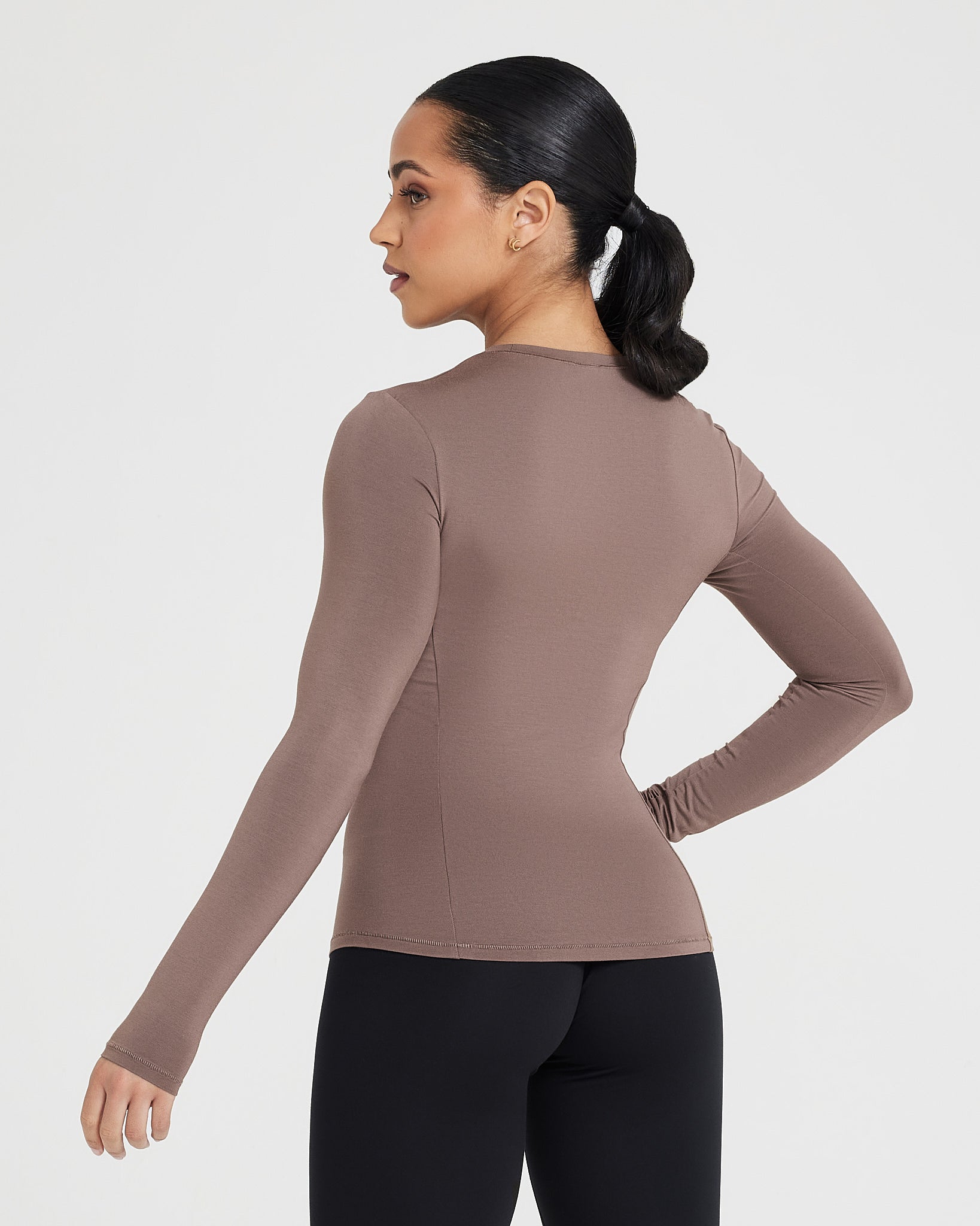 Mellow™ Soft Long Sleeve Top | Cool Brown