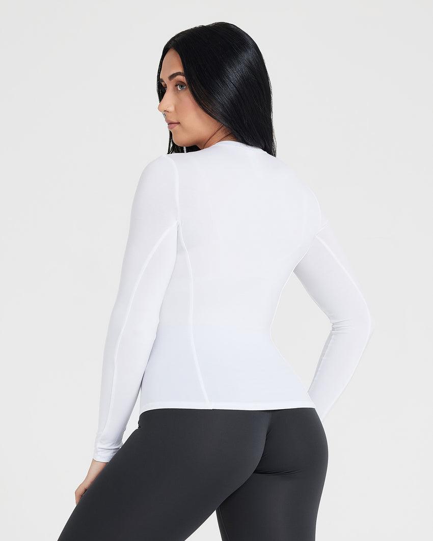 White Long Sleeve Top Women's - Slim Fit | Oner Active US