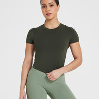 Mellow™ Soft Mid Short Sleeve T-Shirt | Khaki