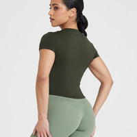 Mellow™ Soft Mid Short Sleeve T-Shirt | Khaki