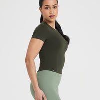 Mellow™ Soft Mid Short Sleeve T-Shirt | Khaki